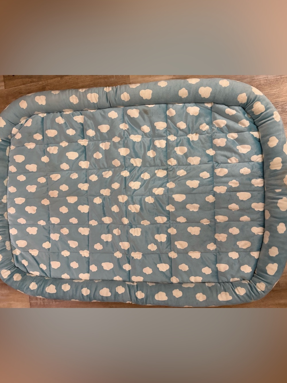 Cloud Print Waterproof Pet Cooling Mat / Dog Bed Pad Blue & White